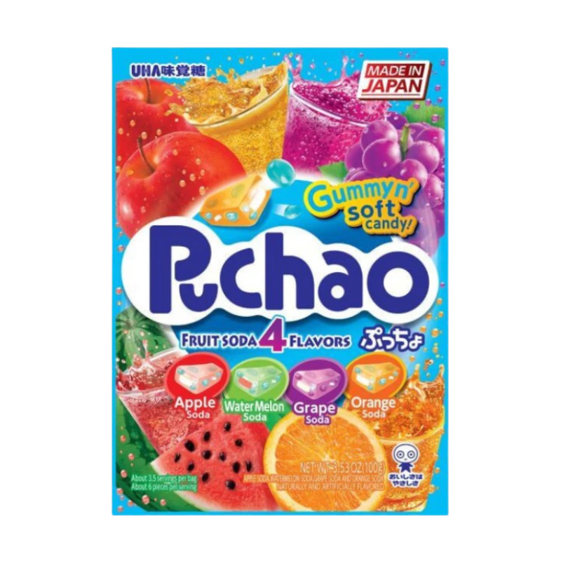 Puchao Bag Tansan Fruit Soda 4 Flavours 100g